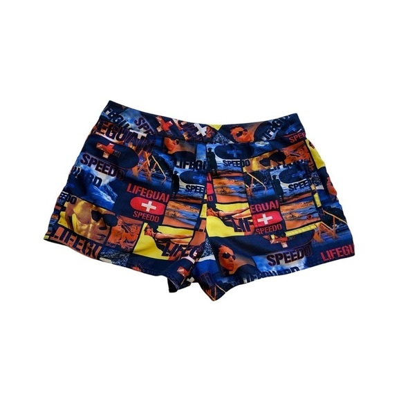 Speedo | Life Guard Graphic Reversible Swim / Board Shorts - Size 8 - Picture 3 of 9